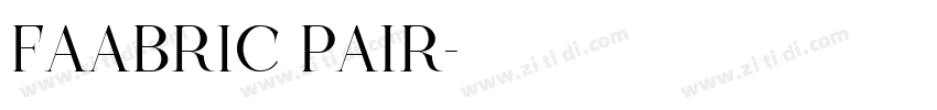 faabric pair字体转换